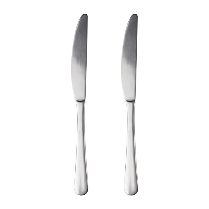 Set 2pc cuchillo acero inox reciclado brillo natur