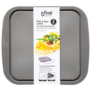 Plat carré couvercle silicone 22cm "KeepEat"