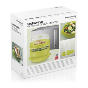 Vaporiera Doppia per Microonde Codowave InnovaGoods