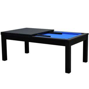 Table de billard convertible noire tapis bleu - Eddie