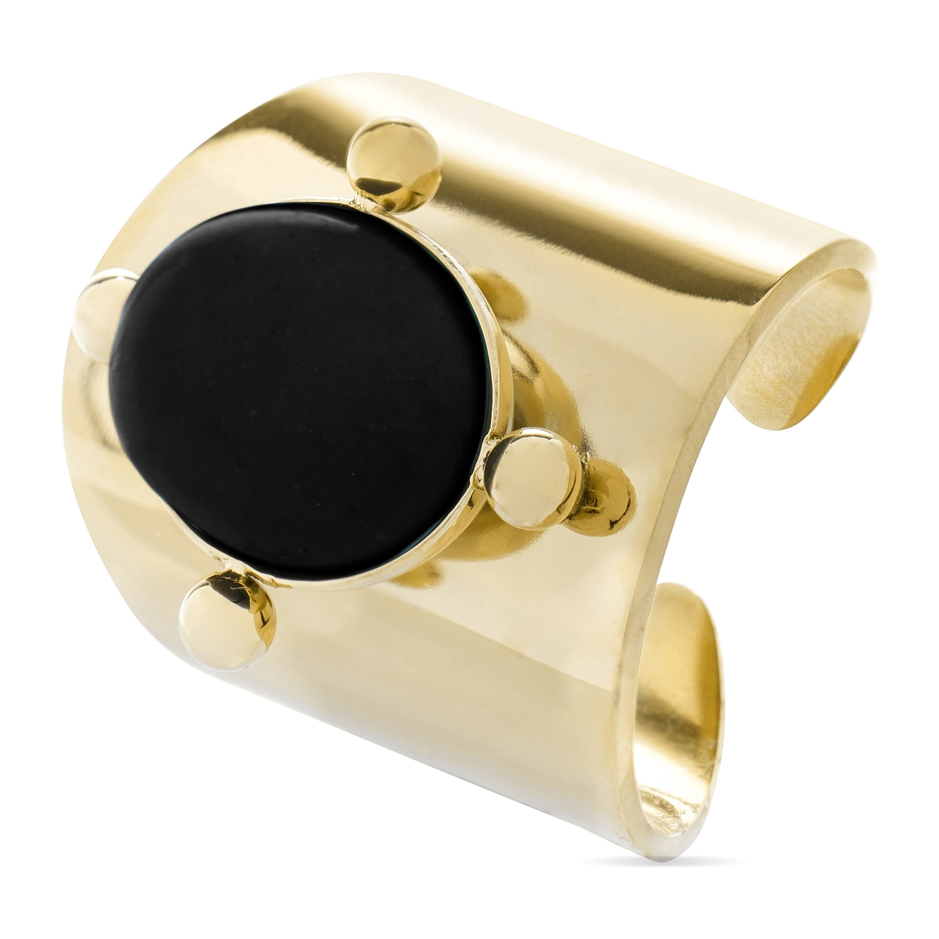 Anillo de Ónix acabado en oro amarillo de 18K- Rhumo