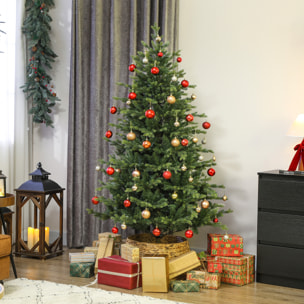 Sapin de Noël artificiel H.180cm épicéa grand réalisme 1660 branches piètement métal pliable vert