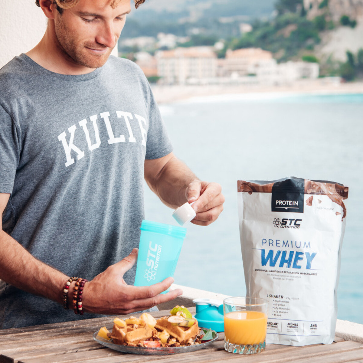 STC NUTRITION - Premium Whey - 80% de protéines natives de lactosérum - Croissance, maintien et réparation musculaires - Digestion facile - Doypack 750g - Chocolat - Lot de 3