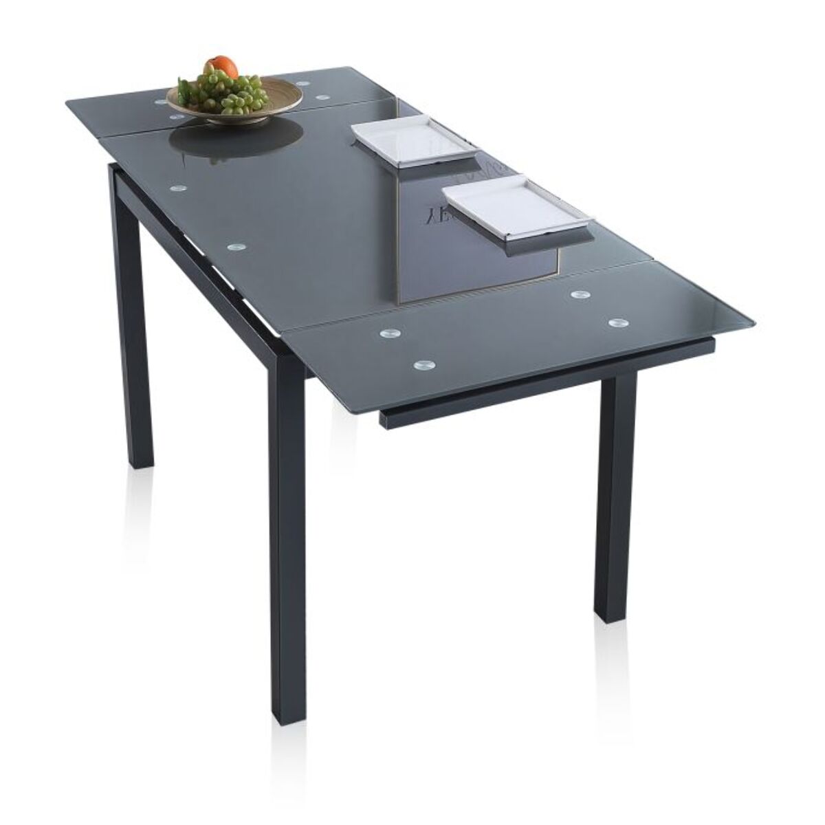 Mesa de comedor extensible Milan 110 Gris oscuro