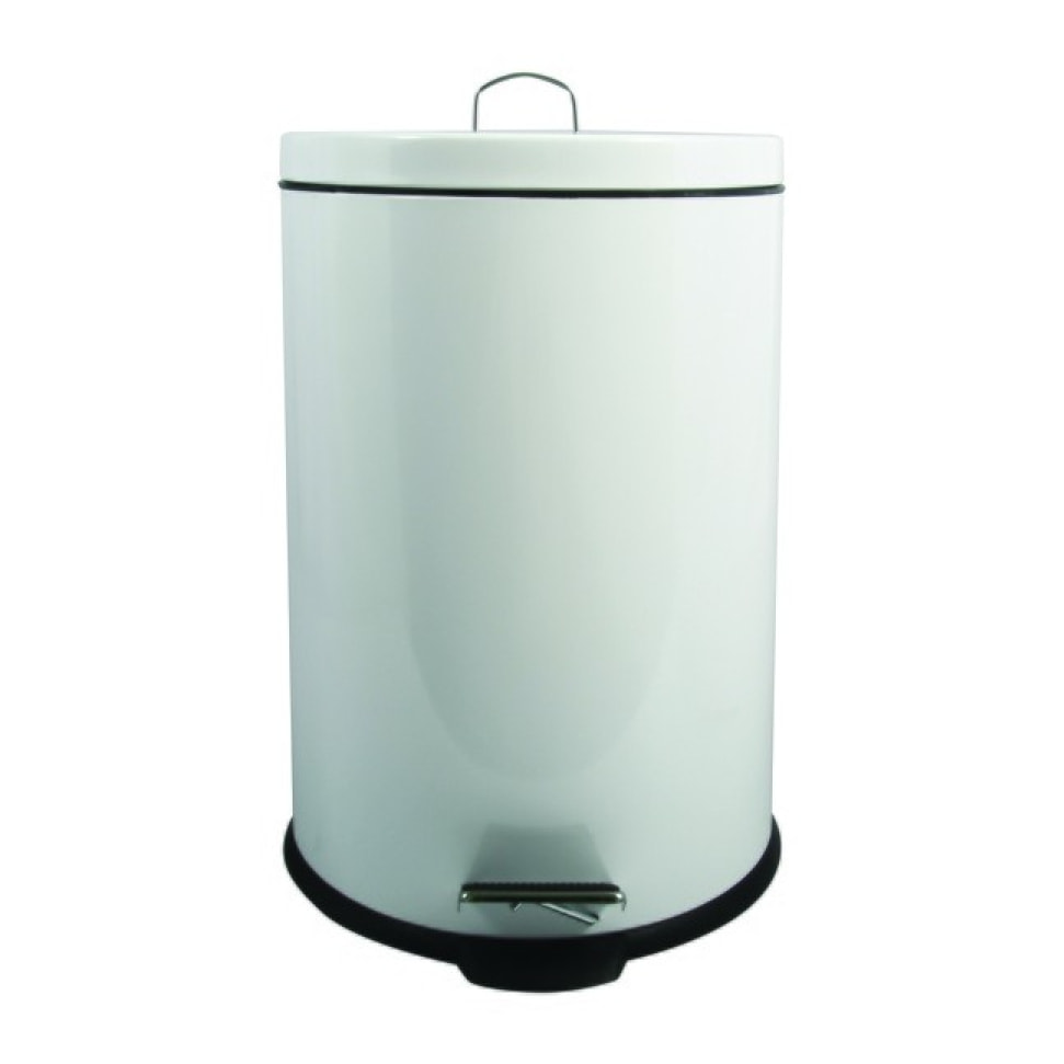 Poubelle à  pédale Acier 12L Blanc MSV