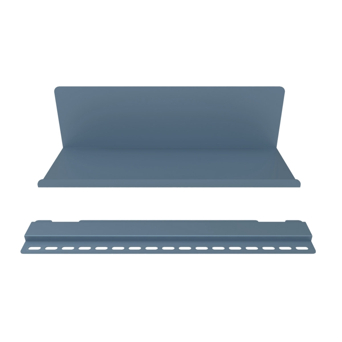 Mensola da parete in acciaio 40x13x12 cm blu ceruleo - Pop