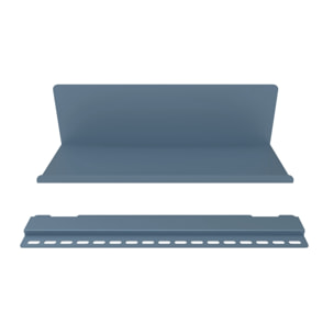 Mensola da parete in acciaio 40x13x12 cm blu ceruleo - Pop