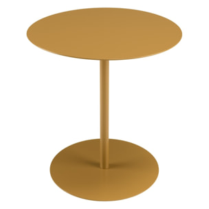 AGATHE - Table d'appoint ronde en acier marron D40cm