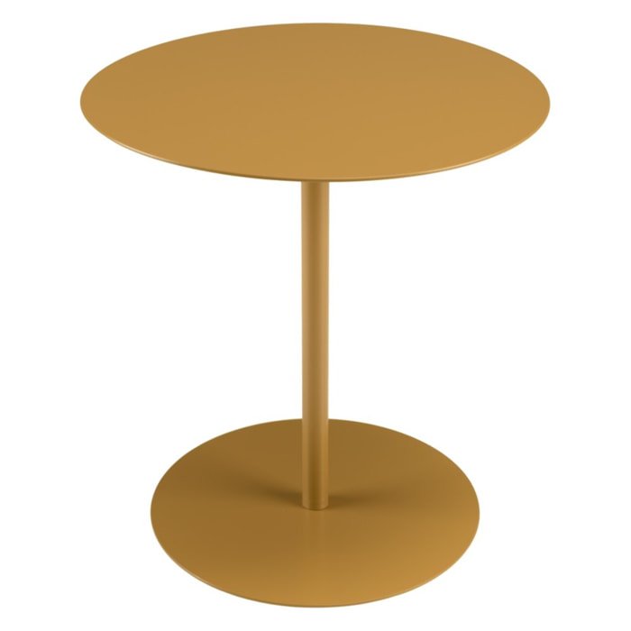 AGATHE - Table d'appoint ronde en acier marron D40cm