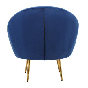 We Home - Poltrona tonda di design in velluto blu