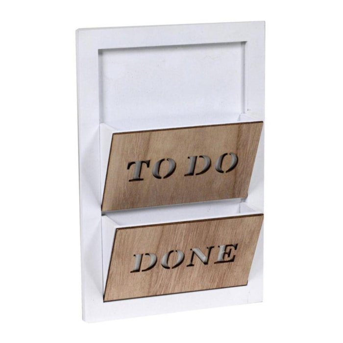 Portalettere Serenidad in legno con scomparti "to do" e "done" 2 posti cm20x5h30