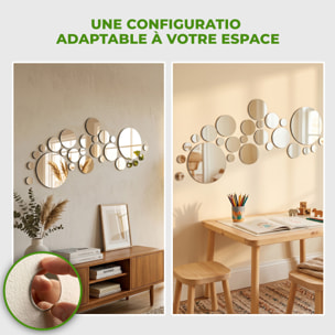 26 stickers miroirs ronds