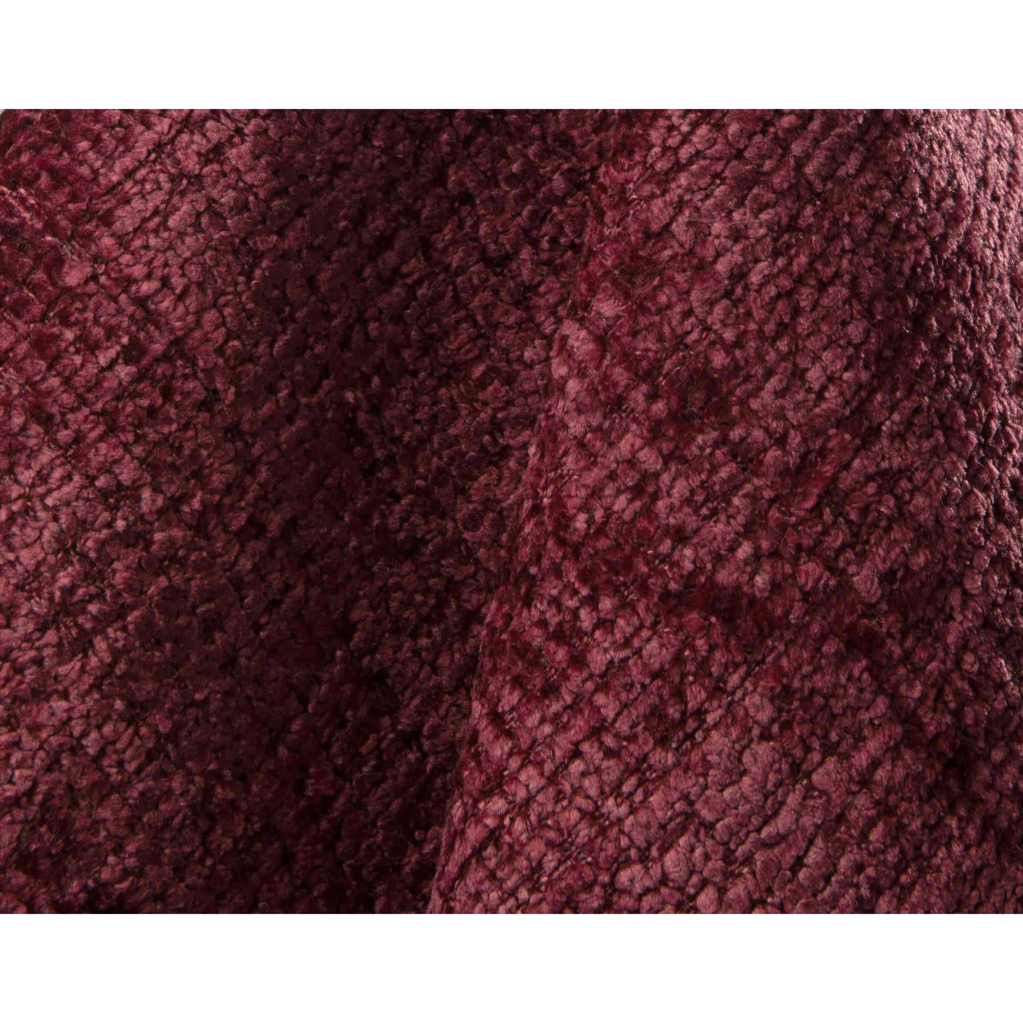 Miro - Canapé d'angle droit 4 places convertible avec coffre en velours texturé - Prune