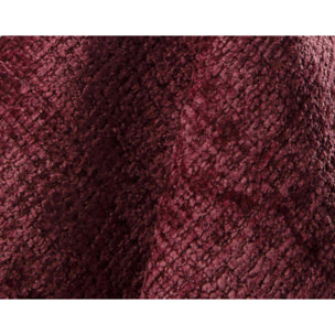 Miro - Canapé d'angle droit 4 places convertible avec coffre en velours texturé - Prune