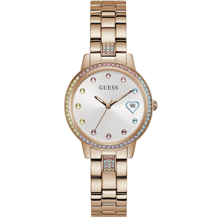 Guess Reloj Con Día Y Fecha Gd Three Of Hearts