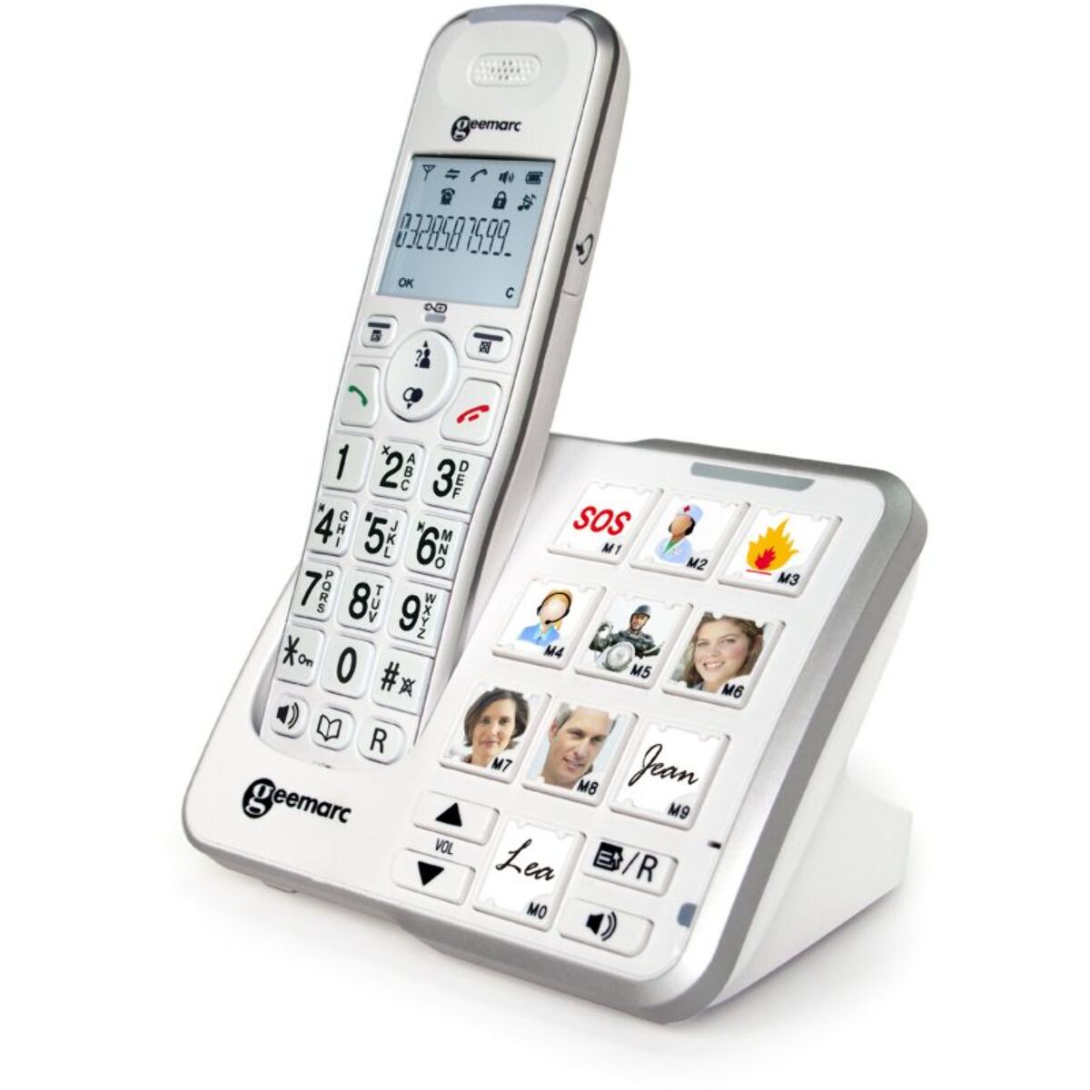 Téléphone sans fil GEEMARC Amplidect 295 Photo Blanc