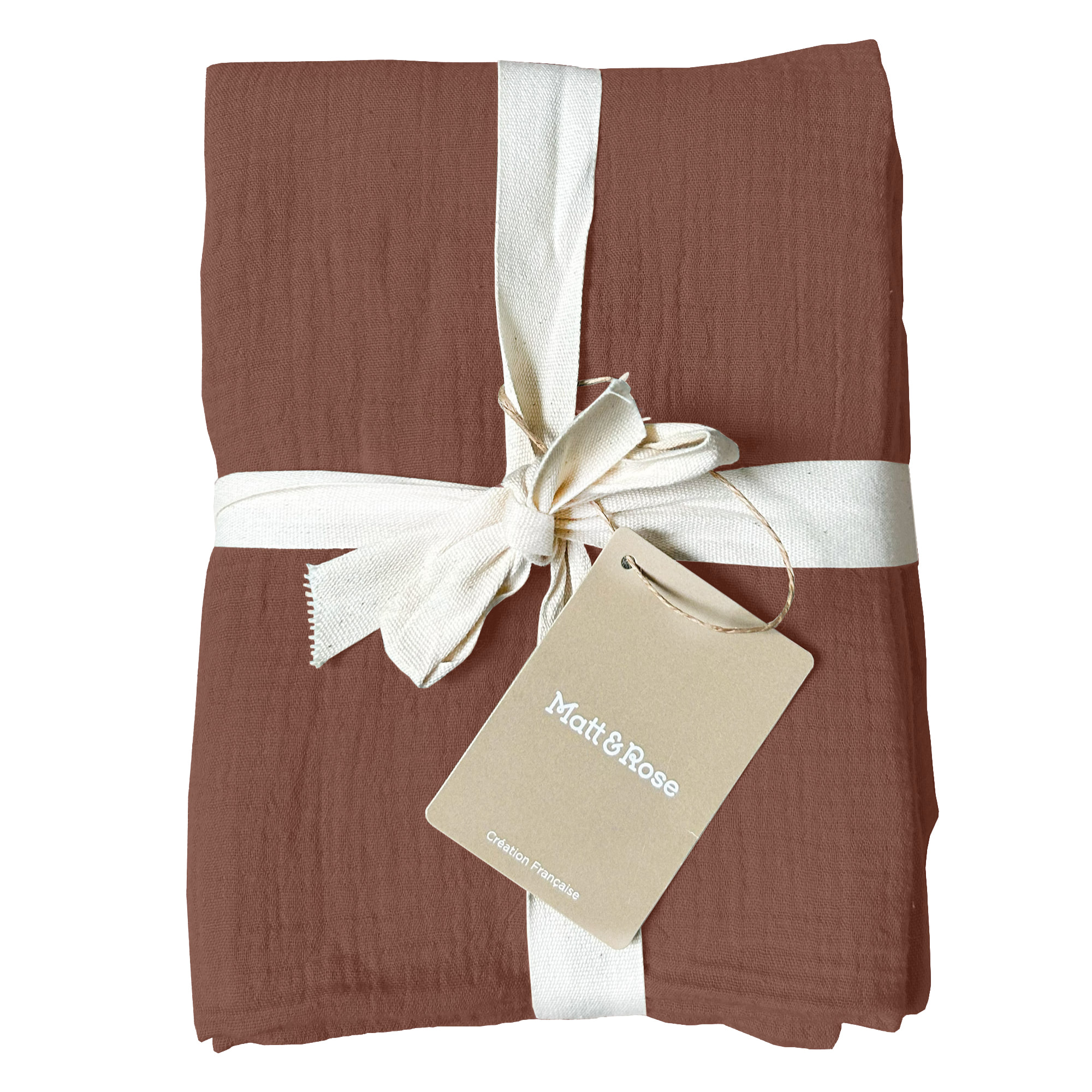 Set de 2 taies d'oreiller unies en coton, GAZE DE COTON