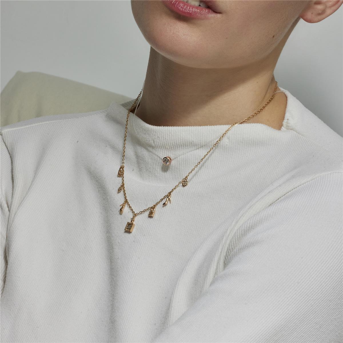 Collar con Circonita Brillante acabado oro 18k