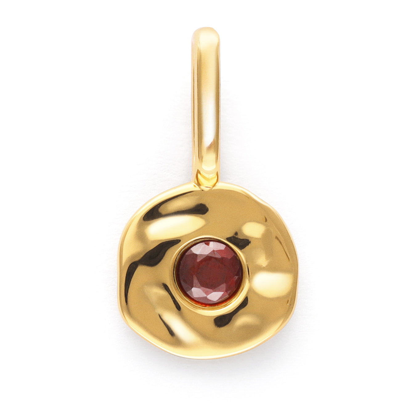 Charm Mini Birthstone Argento Placcato Oro