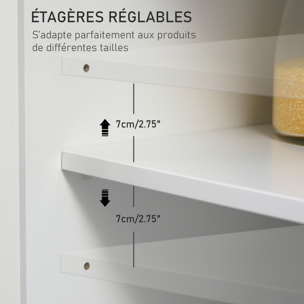 Desserte de cuisine multi rangements MDF hévéa