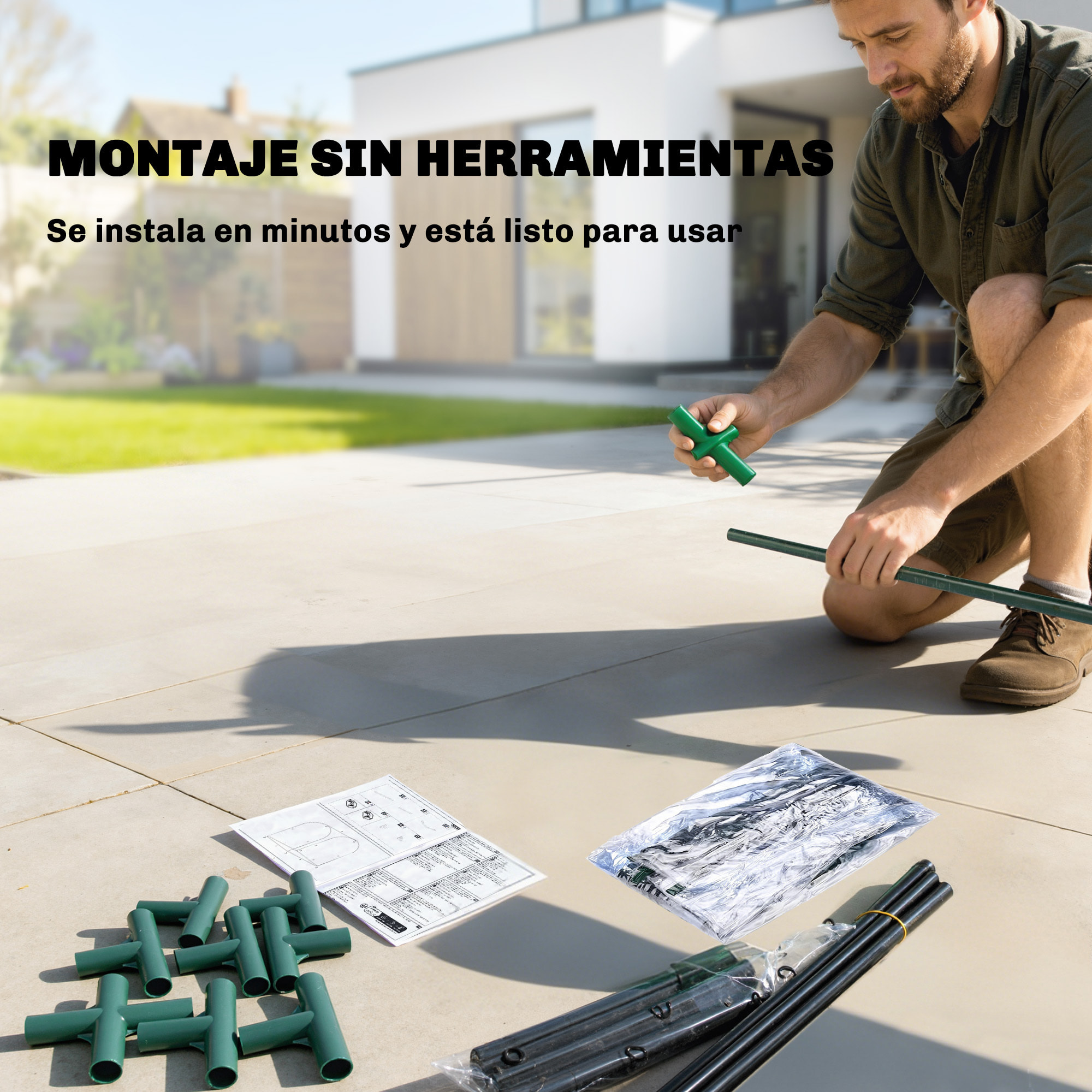 Mini Invernadero con Bolsa para Plantar, 68x50x70 cm, Invernadero Pequeño Portátil para Interior y Exterior con Puerta Enrollable, Marco Acero, Impermeable, para Jardín, Balcón o Patio, Verde