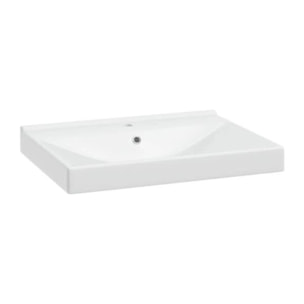 Stilla 61x46x6,5cm lavabo en céramique pour meubles, blanc (VERSO60)