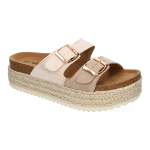 Sandalia de Plataforma para Mujer, Cómodas y Elegantes, Forradas de Yute