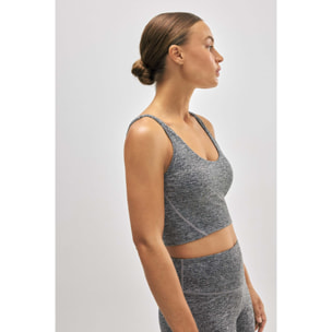 Reggiseno sportivo con parte superiore interna grigia
