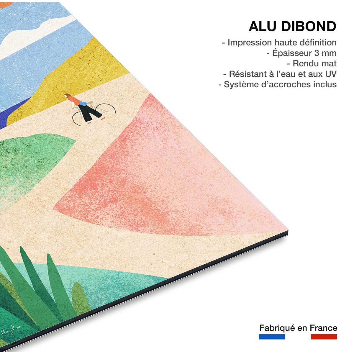 Tableau paysage beach girl  Tableau alu Dibond