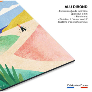 Tableau paysage beach girl  Tableau alu Dibond