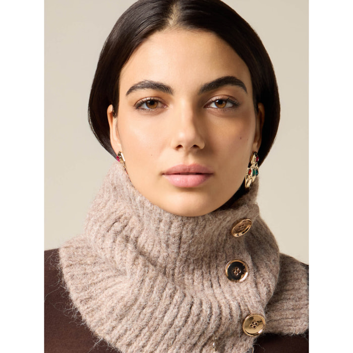 Oltre - Cuello de punto con botones - Rosa