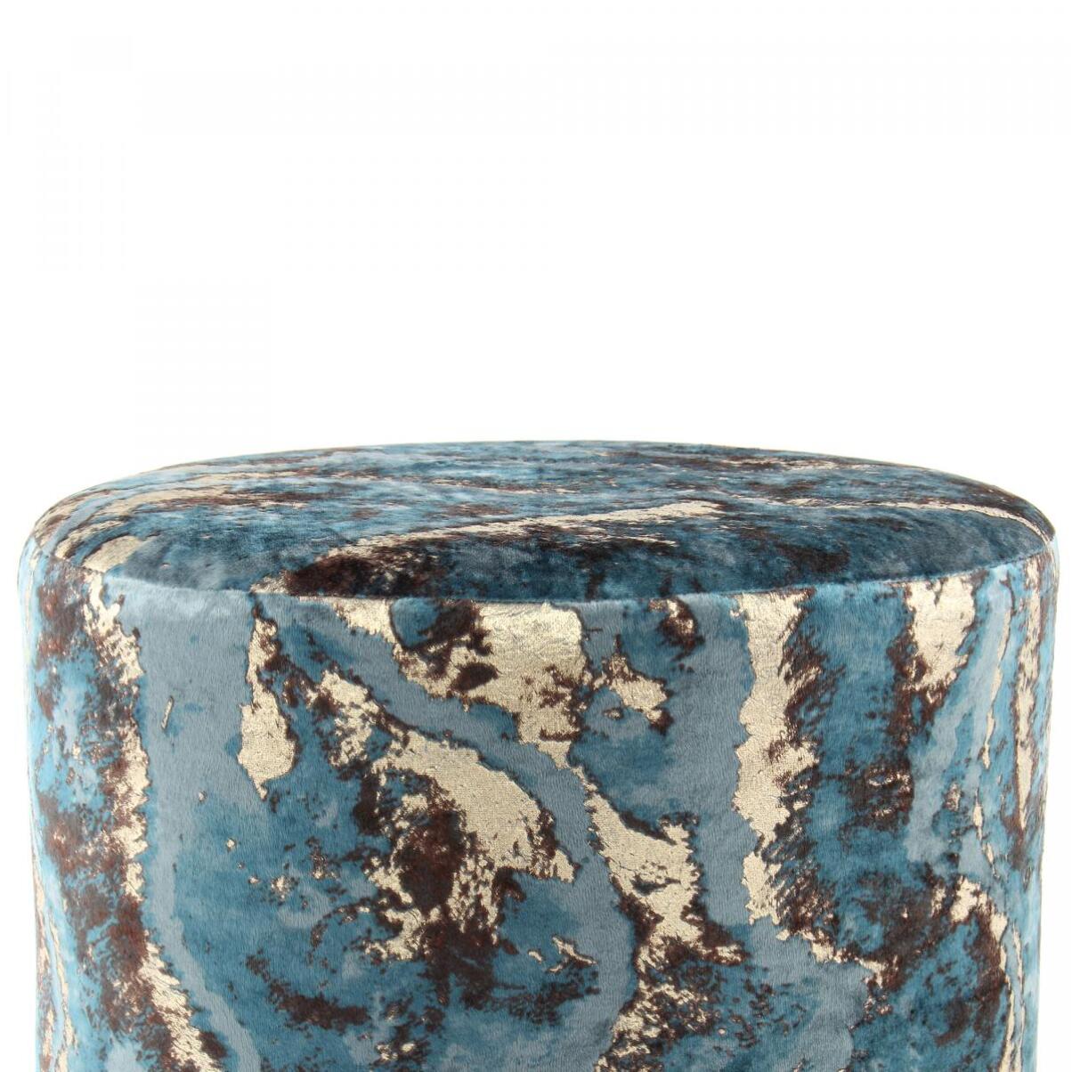 Tabouret semi artisanal motif floral SAGI