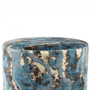 Tabouret semi artisanal motif floral SAGI