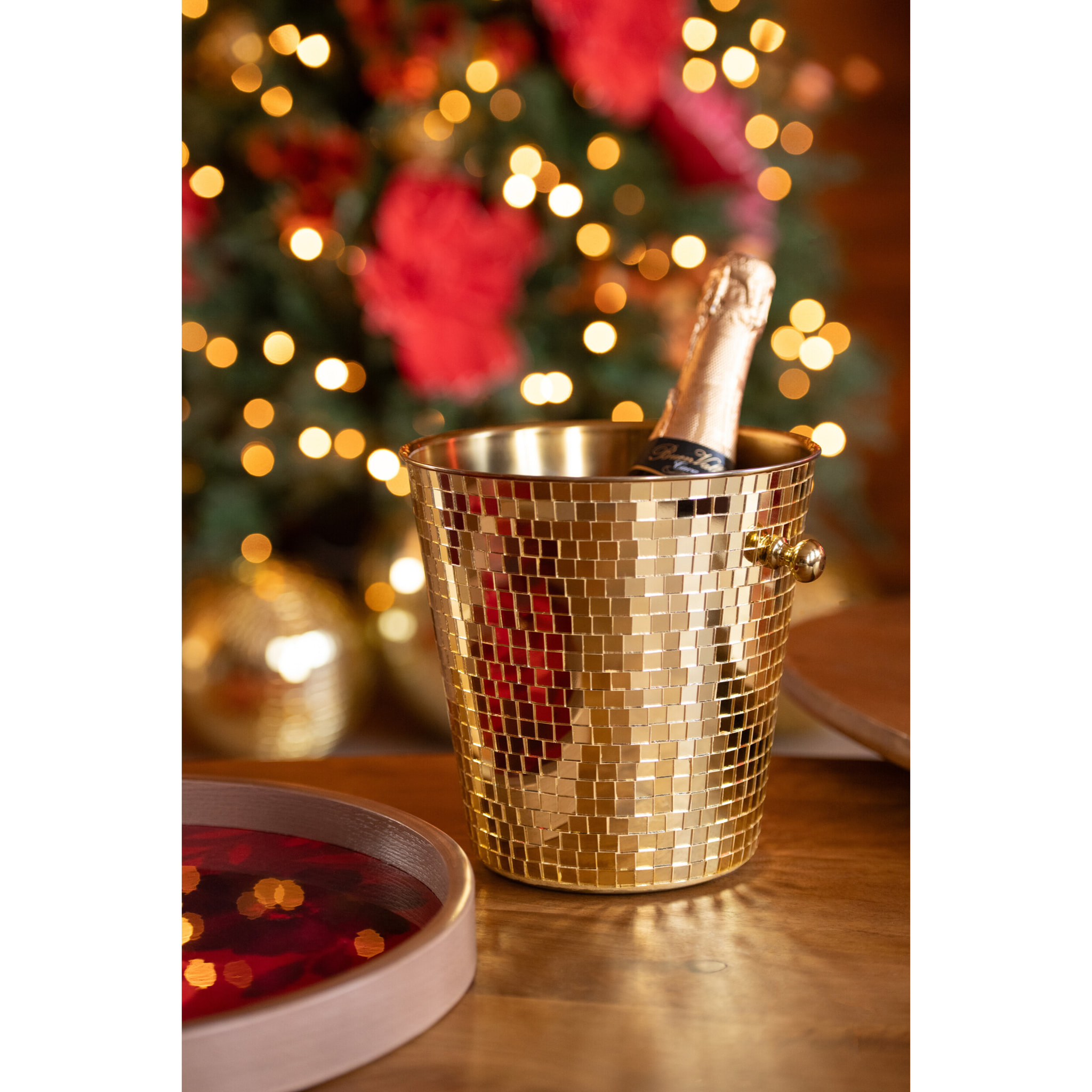 J-Line seau à glace - acier - or