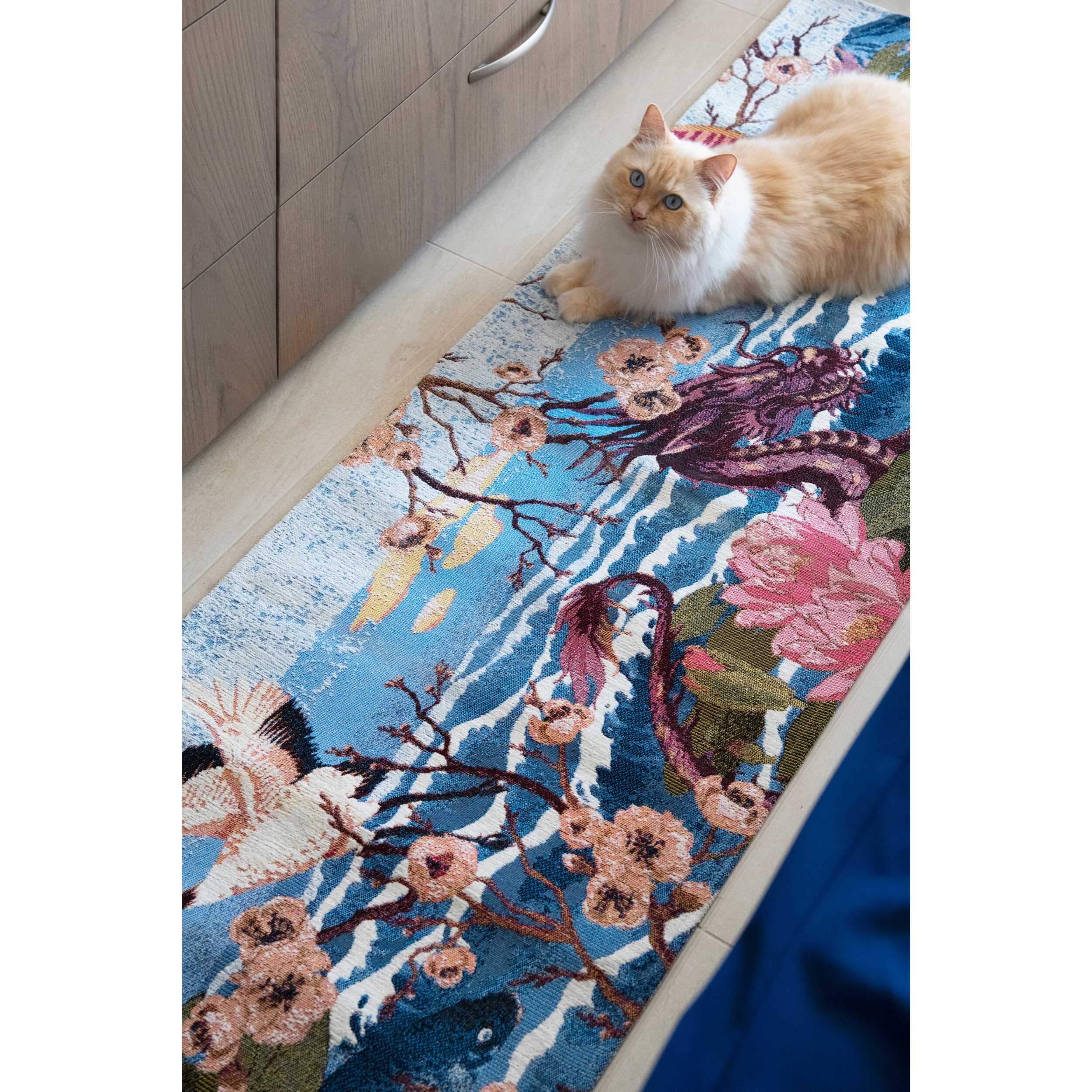 Tappeto Excelsa Fuji in poliestere e cotone 55x180x0,7 cm multicolore