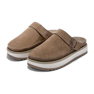 Sandalias Mujer Casual Nordic Clog Beige D.Franklin