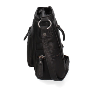 Borsa a tracolla da uomo In Vera pelle Made in Italy 23x21x10 cm