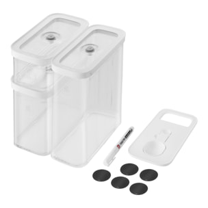 Set de démarrage sous vide Zwilling Fresh & Save, CUBE S, pompe sous vide, cuillère doseuse, étiquettes NFC,  6 pcs