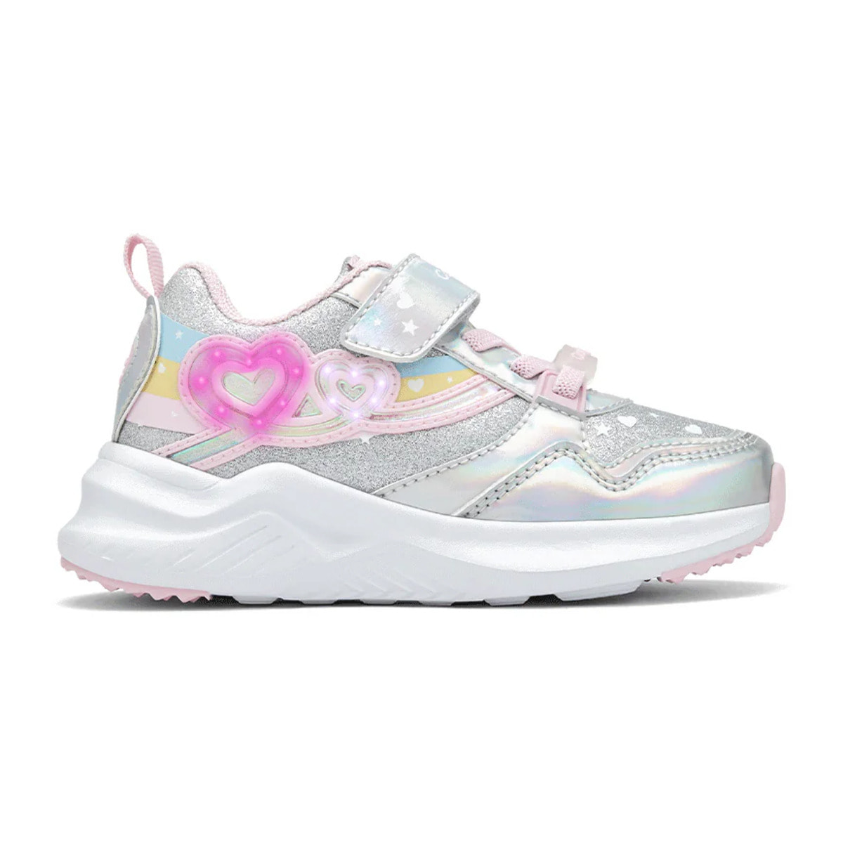 Zapatillas De Luces De Niña Con Cordones Elásticos