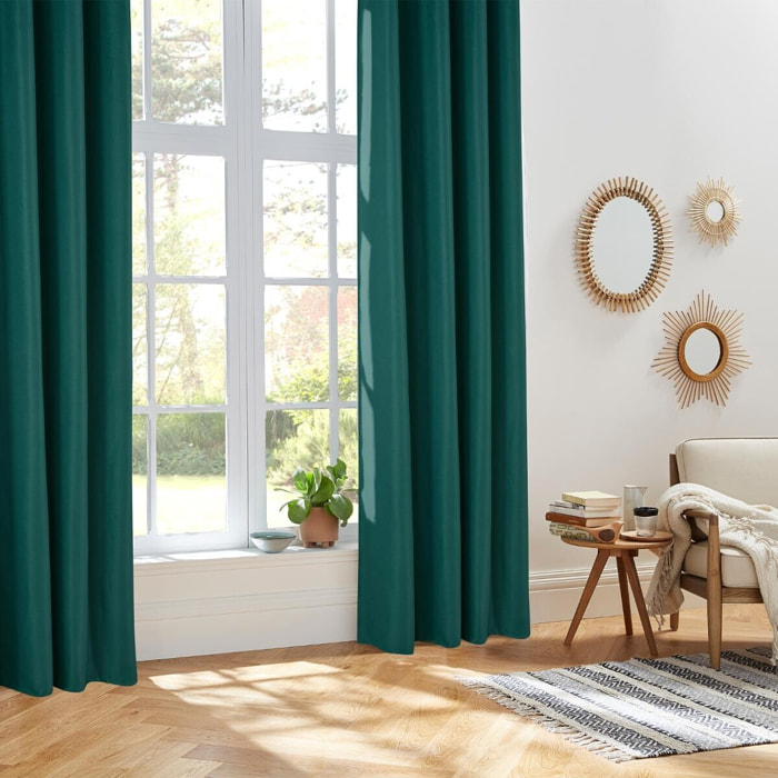 Rideau isolant "Isa" bleu canard 140x260cm