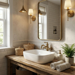 Infinitio Vasque à poser 45,5x32,5 cm, sans trop-plein, Blanc brillant (SATINF4532)