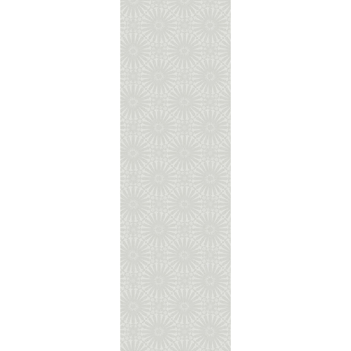 Chemin de table polyester motif jacquard gris Mille riads alouette