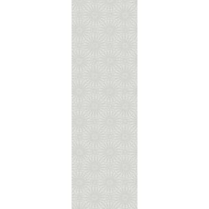 Chemin de table polyester motif jacquard gris Mille riads alouette
