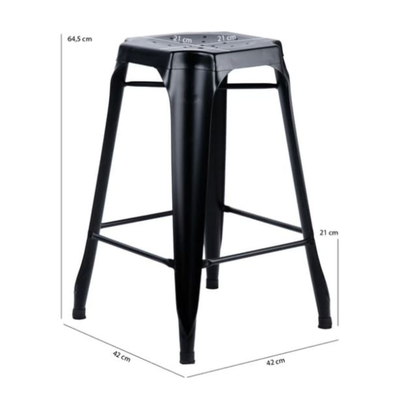 Tabouret de bar en métal au style industriel - STEAL