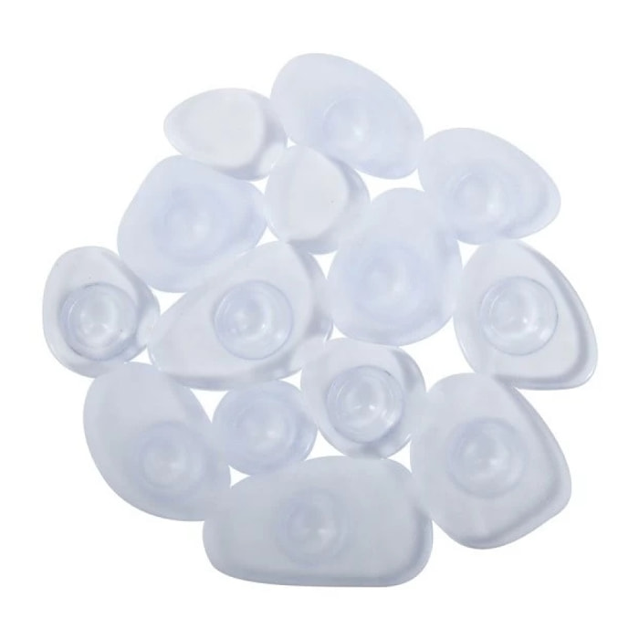 Lot de 4 Tapis antiderapants de douche ou baignoire PVC GALETS 12x13cm Transparent MSV