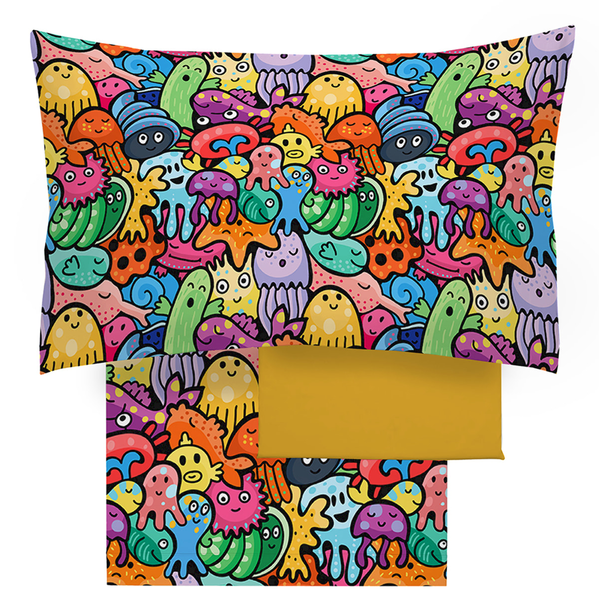 Completo letto monster 100% cotone