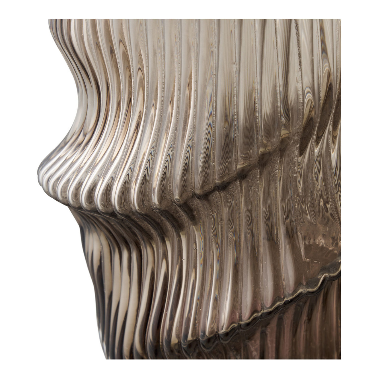 Vaso in vetro soffiato a bocca marrone Vikasa Home ø17x25 cm