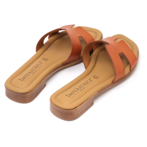 Ciabatte in simil pelle con sottopiede comodissimo in memory