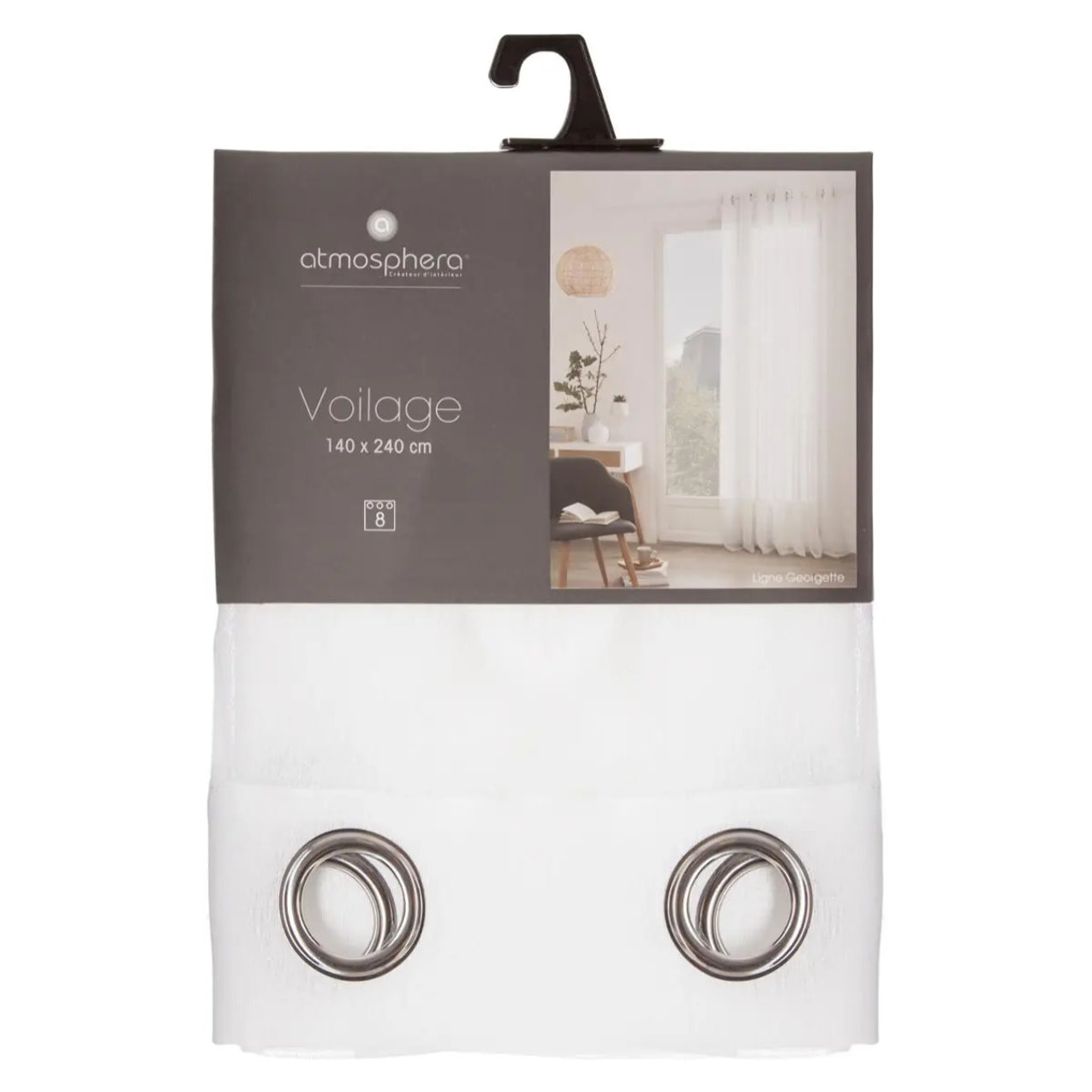Voilage "Georgette" blanc 140x240cm