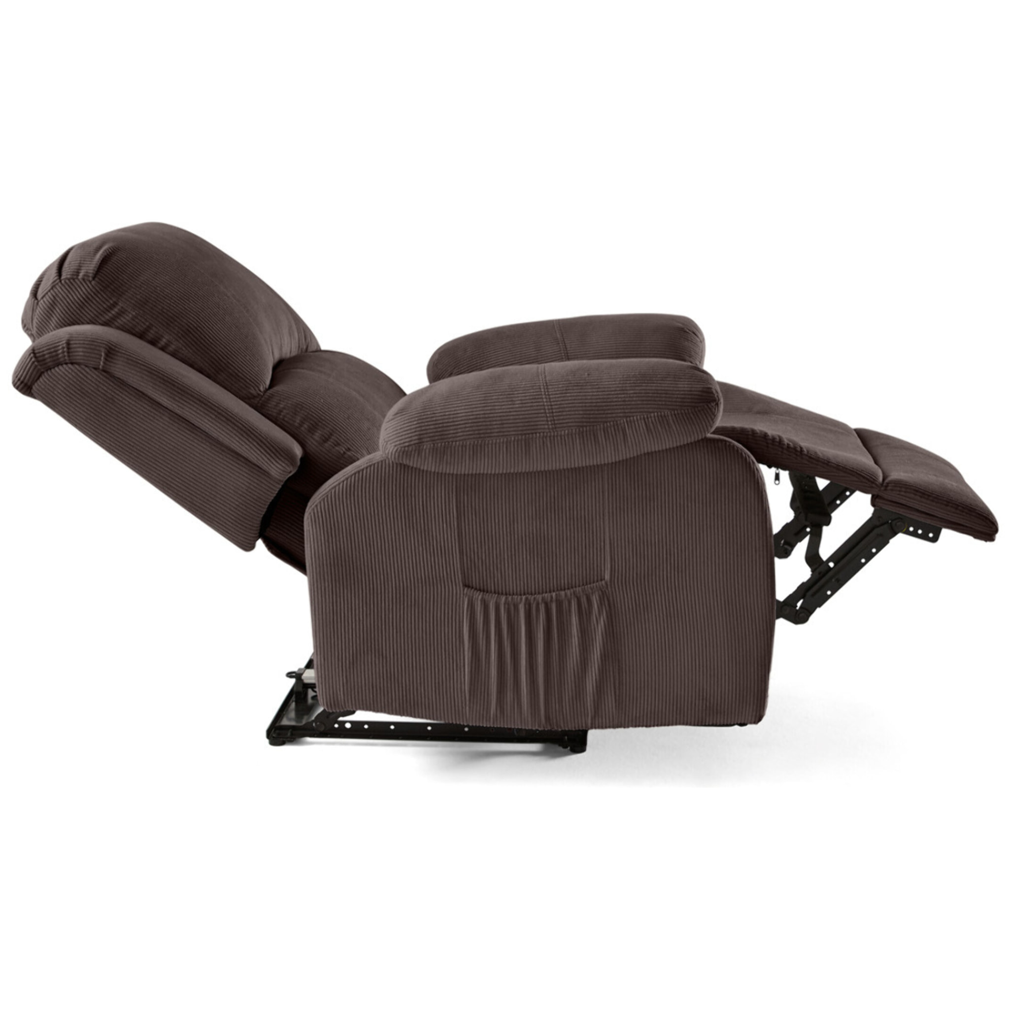 Armand - fauteuil relax électrique en velours côtelé - Marron